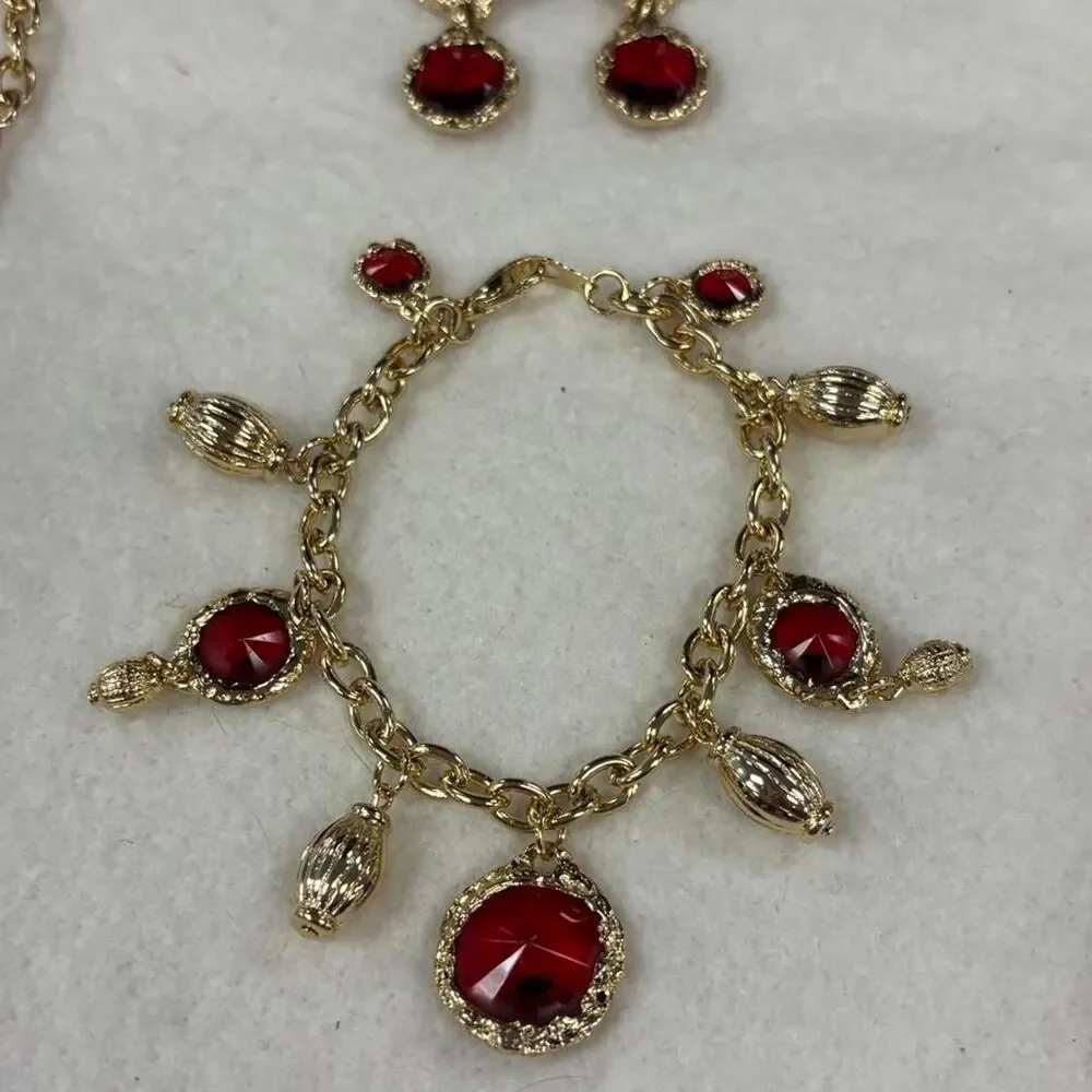Unbranded Women's Gold and Red Jewellery